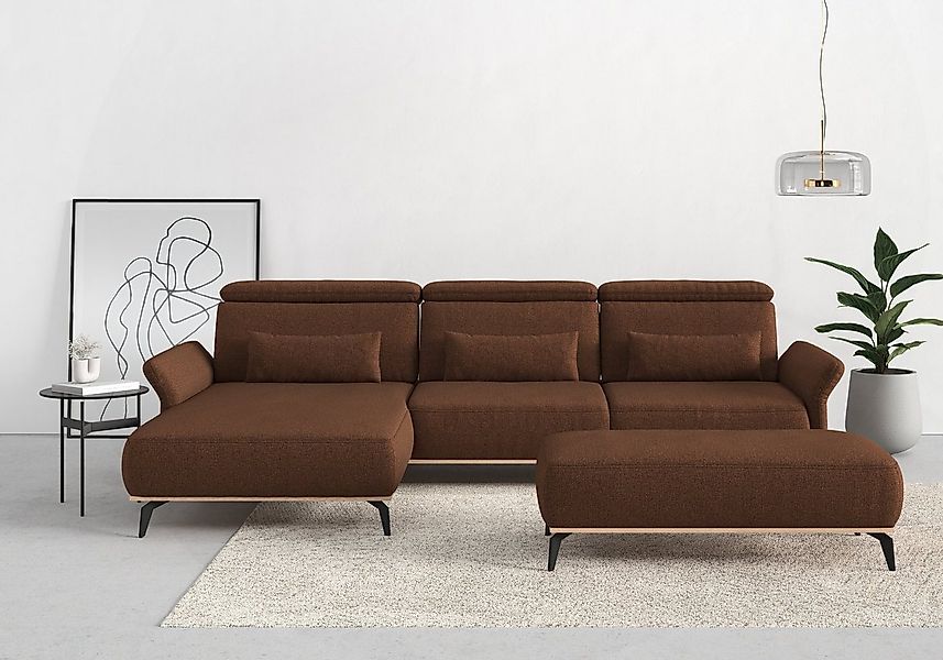 Places of Style Ecksofa Fjord L-Form, massiv, wahlweise mit Armlehnfunktion günstig online kaufen