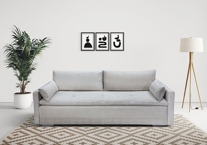 INOSIGN Schlafsofa Andrea, mit Boxspringaufbau, Bettfunktion günstig online kaufen