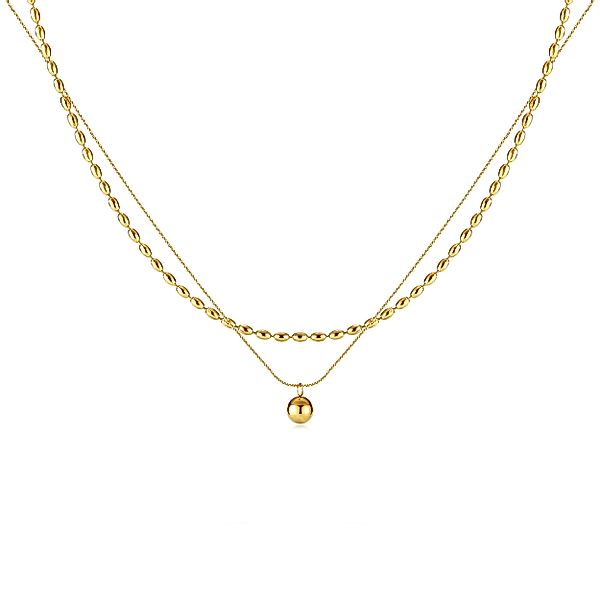 RAIKOU Gliederkette ROUND BALL DOUBLE-LAYER Edelstahl günstig online kaufen