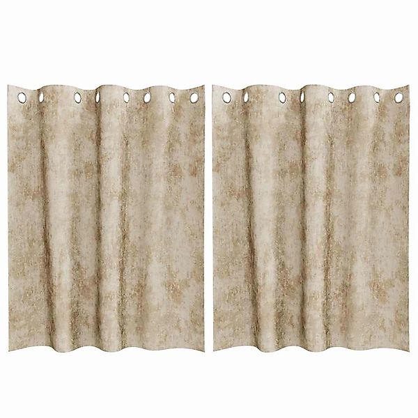 vidaXL Vorhänge 2 Stk Creme 140 x 140 cm Samt 4107663 günstig online kaufen