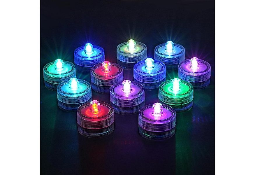 PRECORN LED Dekolicht LED Teelichter 12er Set, Farbwechsel & wasserdicht, D günstig online kaufen