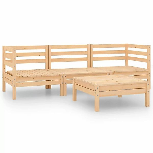 4-tlg. Garten-lounge-set Massivholz Kiefer günstig online kaufen