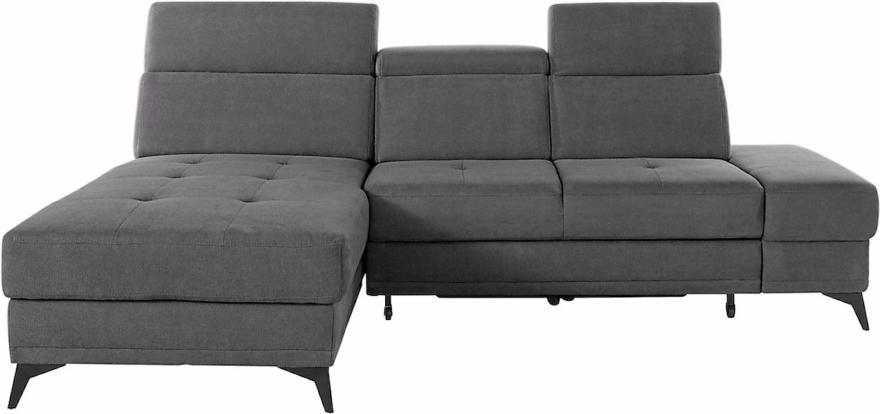 Home affaire Ecksofa "Cardiz L-Form" inkl.Kopfteilverstellung und Federkern günstig online kaufen
