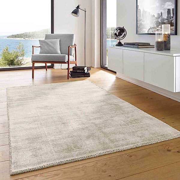 TaCa Home Teppich Kurzflor-Viskose-Teppich Handweb, rechteckig, günstig online kaufen