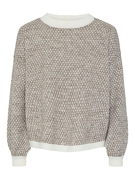pieces Rundhalspullover PCDILIPPA LS O-NECK KNIT MM günstig online kaufen