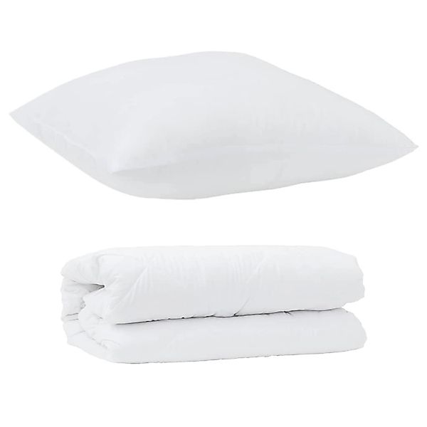 vidaXL Bettdecken Set mit Kissen 2-Tlg Weiß Mikrofaser 3376837 günstig online kaufen