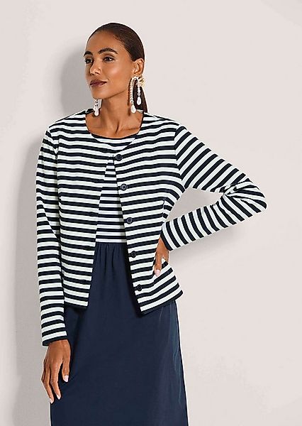MADELEINE Langarmshirt Maritimer Blazer im Streifenlook, Langarm Gestreifte günstig online kaufen