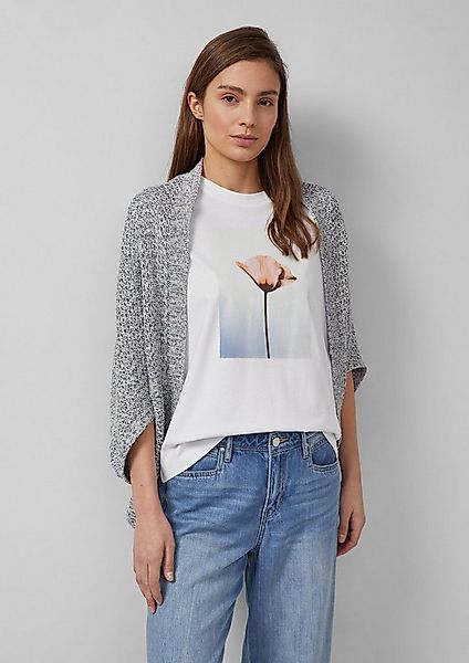 s.Oliver Poncho Indoor-Poncho Leichter Strick-Poncho aus Baumwollmix in O-S günstig online kaufen