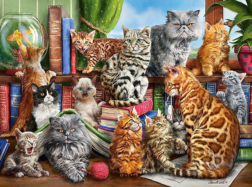 Castorland Puzzle Haus der Katzen, Puzzleteile günstig online kaufen