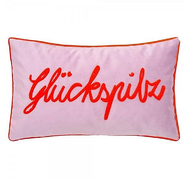 PAD Kissenhülle Kissenhülle Letters Glückspilz Lilac (30x50cm) günstig online kaufen