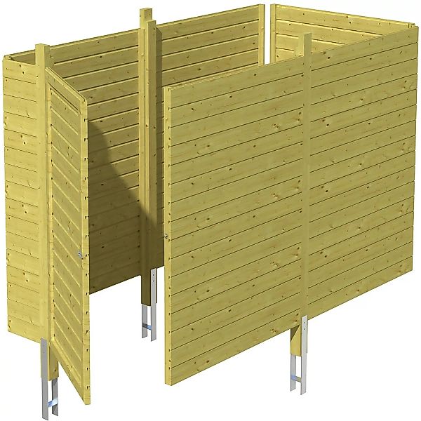 Skan Holz Abstellraum C1 314 x 164 cm Profilschalung Grün imprägniert günstig online kaufen