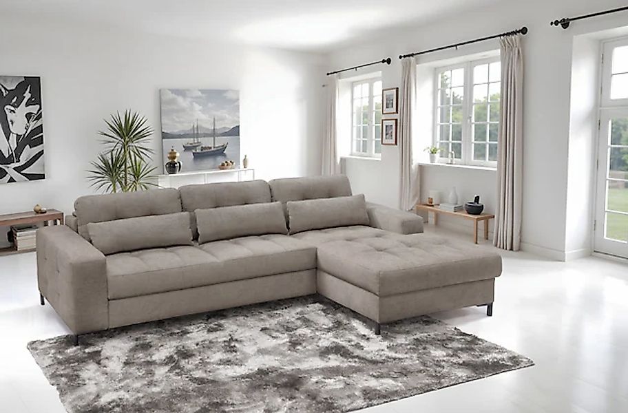 exxpo - sofa fashion Ecksofa »Bonito, mit Rücken- und Sitztiefenverstellung günstig online kaufen