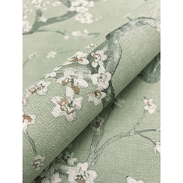 Newroom Vliestapete Ksenja Sage Kirschblüten Floral FSC® günstig online kaufen