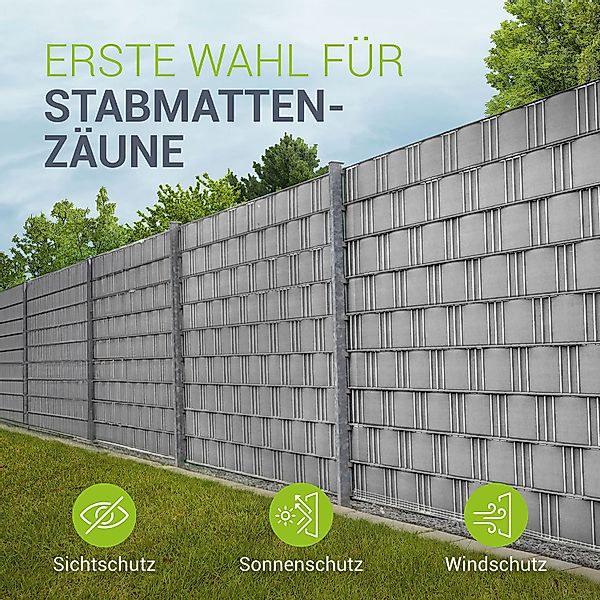 Juskys Sichtschutzstreifen PVC Sichtschutzstreifen 4er Set, günstig online kaufen