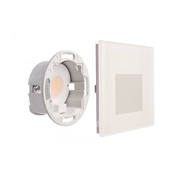LED-Wandeinbaulampe SET Alwaid, Milchglas, 8 x 8 cm, 2.700 K günstig online kaufen