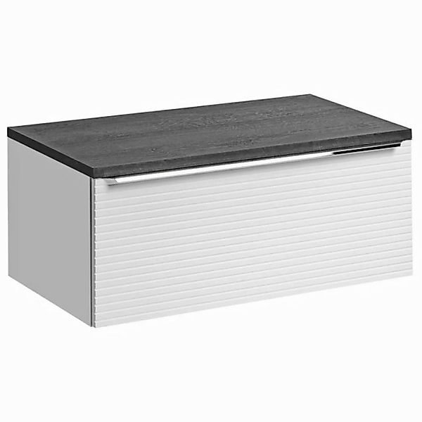 Lomadox Waschbeckenschrank LARCIANO-56 weiß 90 cm mit Waschtischplatte in S günstig online kaufen