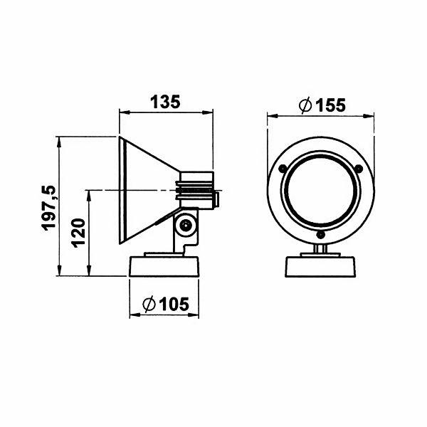 Wandstrahler 643 W, weiß, IP54, E27, Aluminium, schwenkbar günstig online kaufen