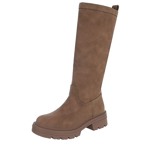 Ital-Design Bequeme Damen Stiefel mit Blockabsatz günstig online kaufen