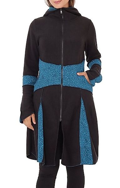 PUREWONDER Kapuzenfleecejacke Lange Jacke jk16 mit Glockenärmeln günstig online kaufen