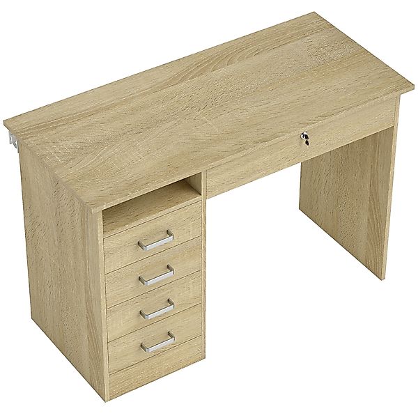 HOMCOM Moderner Computertisch mit 5 Schubladen, großer Arbeitsplatte, 1 off günstig online kaufen