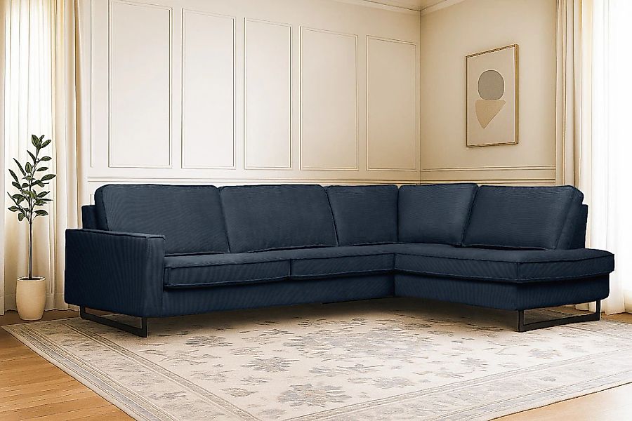 Home affaire Ecksofa "Pinto, 290 cm, Cord, Chenille, Lederoptik, Ottomane l günstig online kaufen