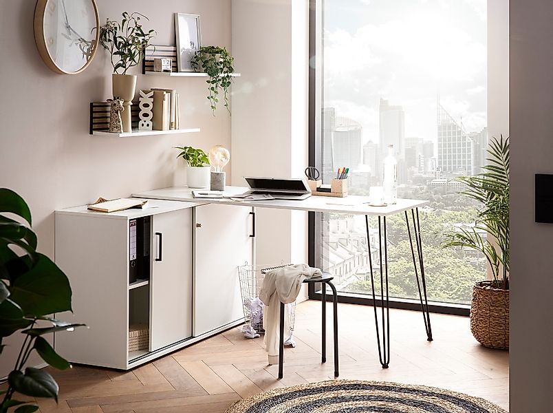 welltime Eckschreibtisch Ekko, Breite 130 cm, günstig online kaufen