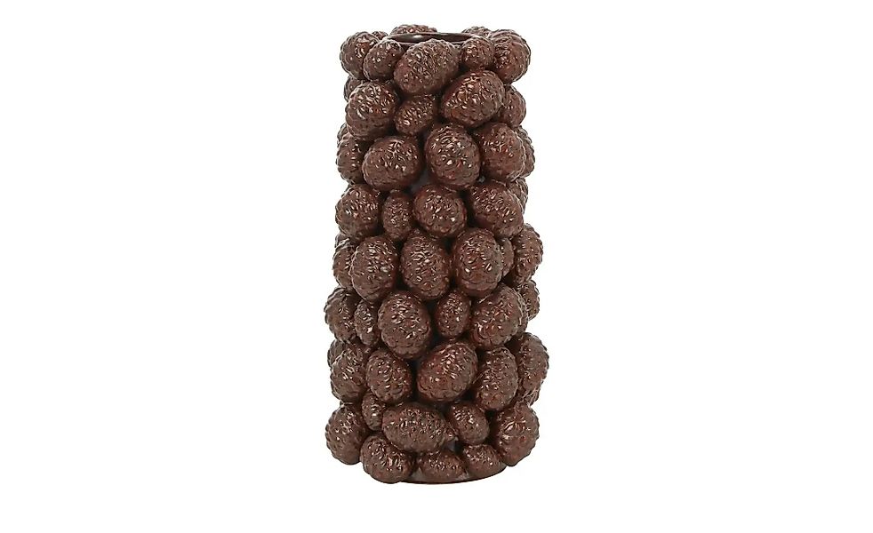 HOME STORY Vase 3D Zapfen   ¦ braun ¦ Steingut ¦ Maße (cm): B: 20,5 H: 41 T günstig online kaufen