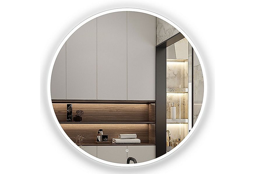 Aica Sanitär Badspiegel Rund mit Beleuchtung Wandspiegel Dimmbar günstig online kaufen