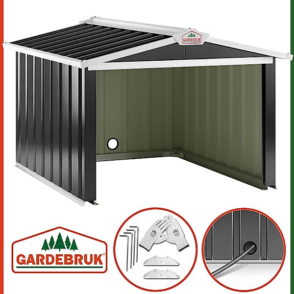 Gardebruk Mähroboter-Garage, Satteldach Metall 86x100x63cm 4x günstig online kaufen