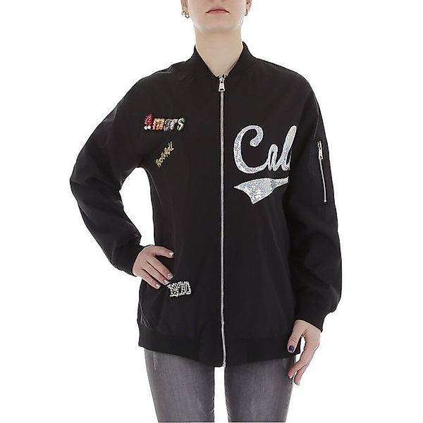 Ital-Design Collegejacke Damen Rockabilly (87256369) Glitzer Print Übergang günstig online kaufen