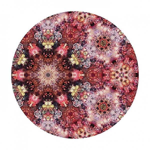 Moooi Carpets - Festival Inferno Teppich rund Ø350cm - pink/schwarz günstig online kaufen