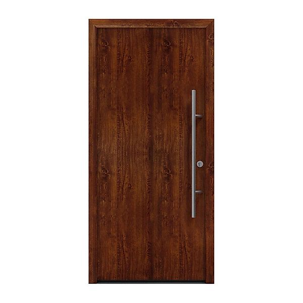 EcoStar Haustür Isopro Secur IPS 010 Dark Oak 110 cm x 210 cm DIN R günstig online kaufen