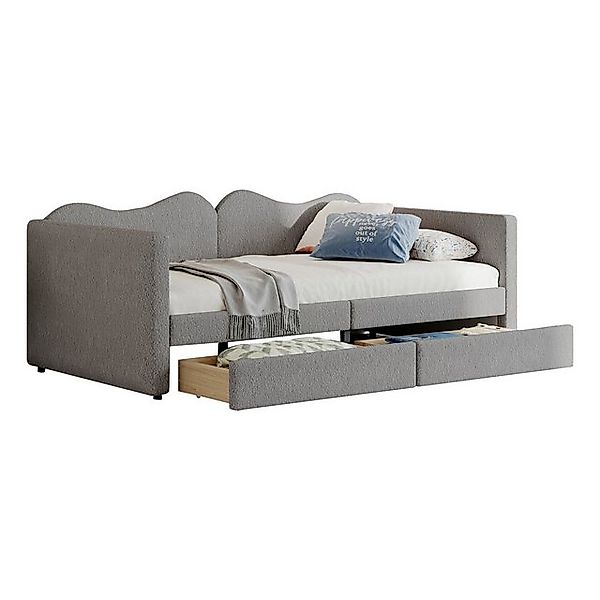 HAUSS SPOLE Schlafsofa 90x200 cm, Sofabett mit 2 Schubladen, Bettrahmen Ted günstig online kaufen