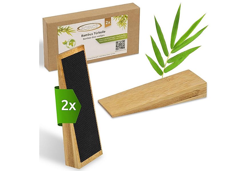 ECENCE Bodentürstopper 2x Türkeile Bambus Türstopper rutschfest mit (2 St) günstig online kaufen