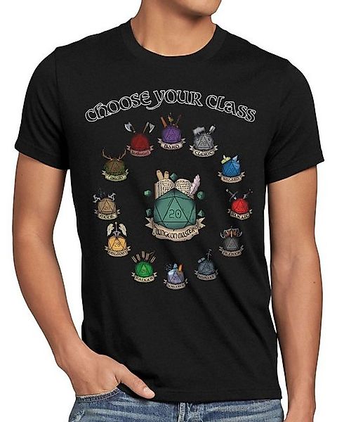 style3 T-Shirt Würfelauswahl dungeon and tabletop dragons d20 pen paper rol günstig online kaufen