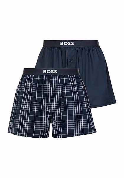 BOSS Pyjamashorts "2P Boxer Shorts EW", (Packung, 2 tlg., 2er), mit Logobun günstig online kaufen