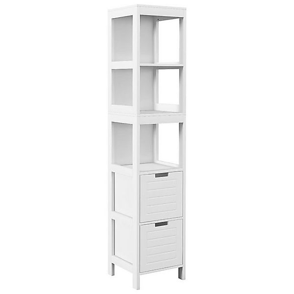KOMFOTTEU Hochschrank Badezimmerschrank, Badregal aus Holz,5 Etagen günstig online kaufen