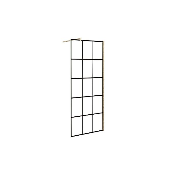 AICA Walk in Duschwand B.120xH.200cm mit Stabilisierungsstange mit Breitem günstig online kaufen