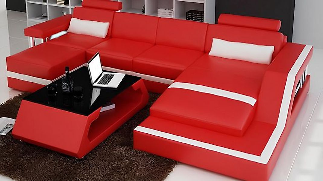 JVmoebel Ecksofa Designer Ecksofa Sofa Wohnlandschaft Big Modernes Ledersof günstig online kaufen