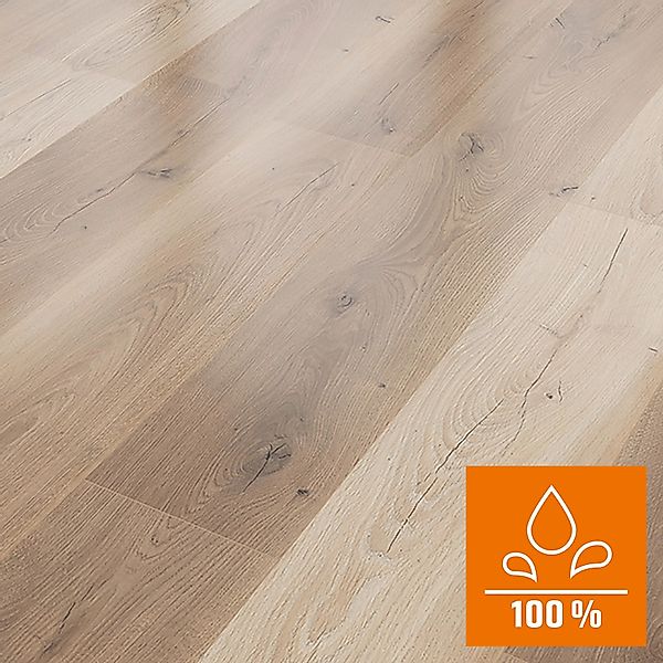 Classen Laminat 8 mm Wasserfest Eiche Hellbraun günstig online kaufen