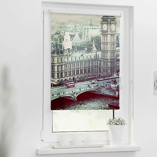 Verdunkelungsrollo London grau B/L: ca. 90x150 cm günstig online kaufen