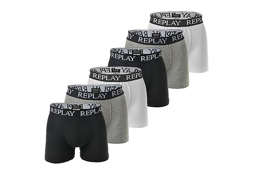 Replay Boxer Herren Boxershort 6er Pack Baumwollmischung (Packung, 6er Pack günstig online kaufen