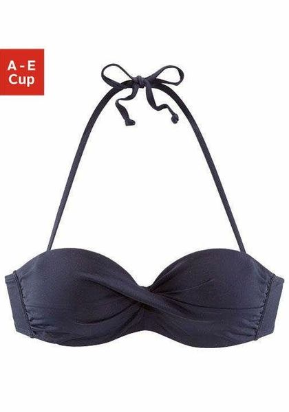 s.Oliver Bandeau-Bikini-Top "Spain" in unifarben mit Wickeloptik günstig online kaufen