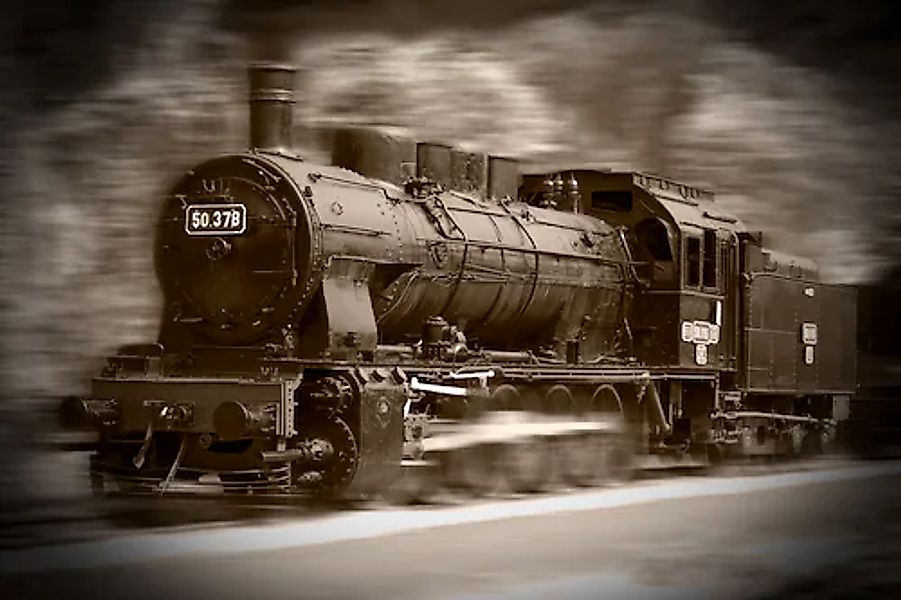 Papermoon Fototapete »Steam Locomotive« glatt günstig online kaufen