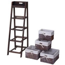 MCW Leiterregal Franca, 4 Maiskorbschubladen günstig online kaufen