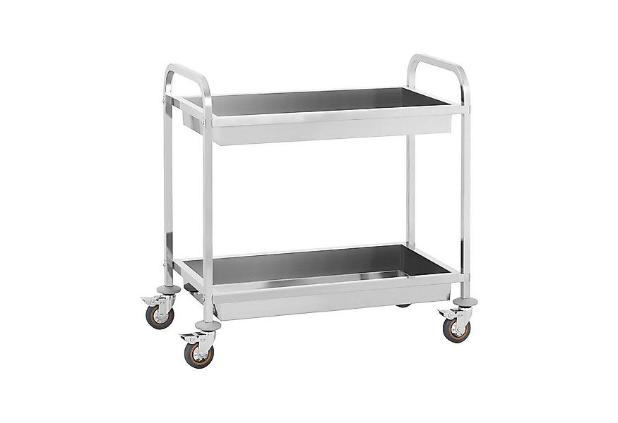 Royal Catering Servierwagen 2 Mulden Ablagen 83x 43 cm Edelstahl Transportw günstig online kaufen