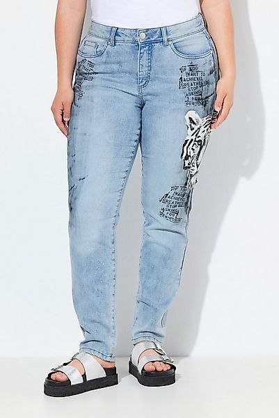 Angel of Style Röhrenjeans Slim-Jeans Emma Stretchdenim Leo-Applikation günstig online kaufen
