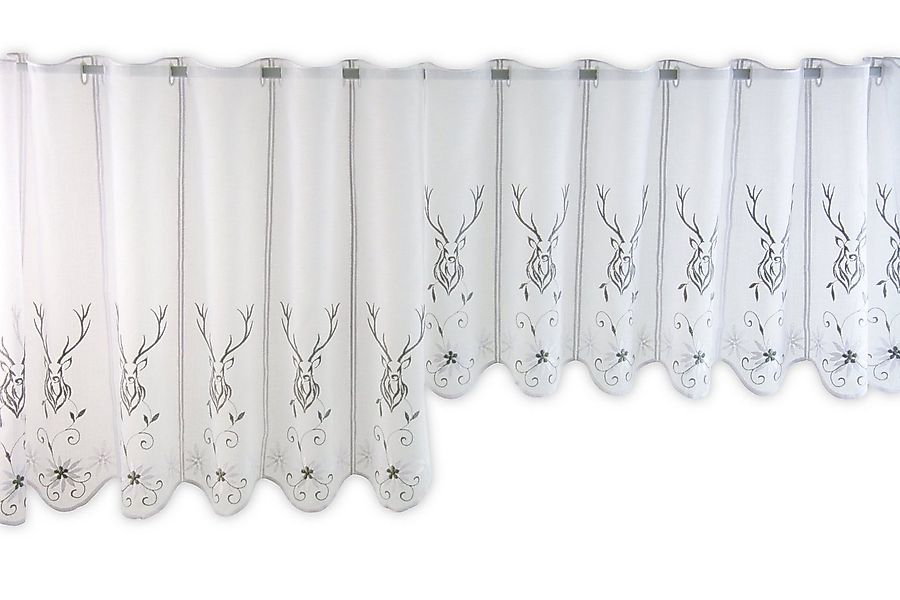 Clever-Kauf-24 Scheibengardine Scheibengardine mit Landhaus Motiv in versch günstig online kaufen