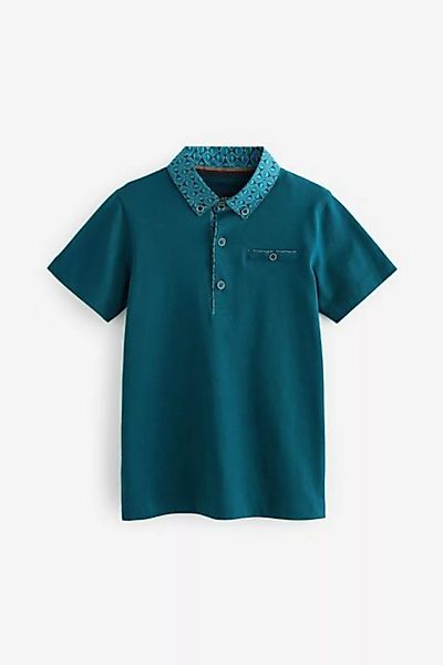 Next Poloshirt Gemustertes Poloshirt mit kurzem Arm (1-tlg) günstig online kaufen