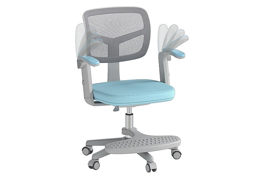 COSTWAY Drehstuhl, Kinder mit 5 Rollen, Schreibtischstuhl höhenverstellbar günstig online kaufen